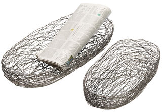 Set of 2 "NEST" wire baskets (without decoration)