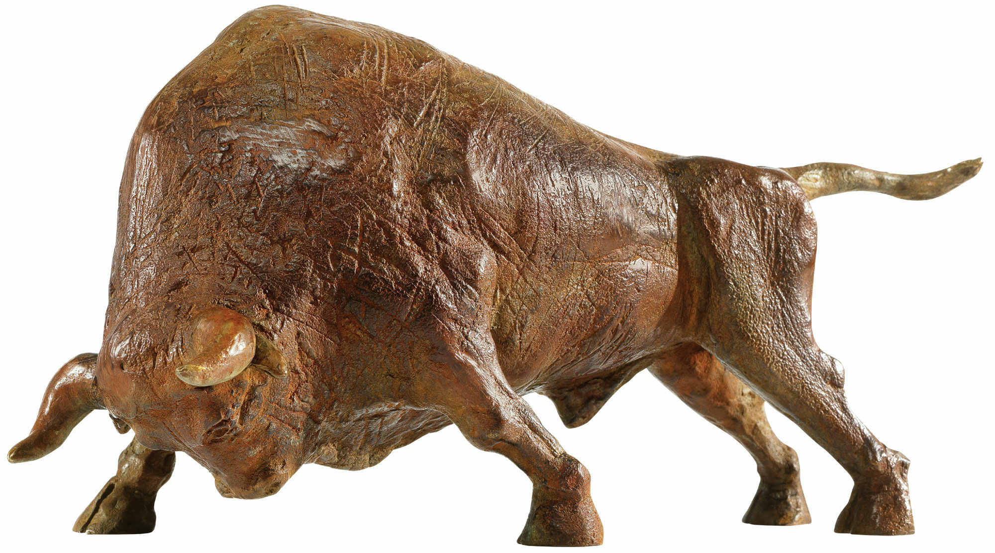 Sculpture "Bull", bronze by Hans-Peter Mader