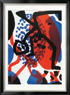 Picture "Guard", black framed version by A. R. Penck
