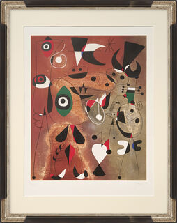 Picture "Femme, oiseau, etoile" (1960) by Joan Miró