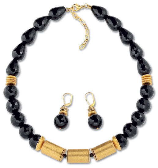 Schmuckset "Onyx Judith" von Petra Waszak