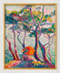 Bild "Jeanne à l'ombrelle, Cavalière" (1905/1906), Version weiß-goldfarben gerahmt von Henri Manguin