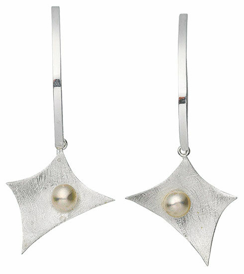 Earrings "Raja" with pearls