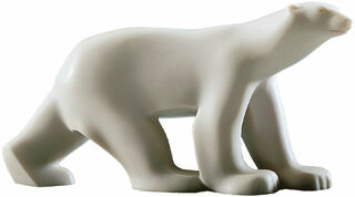 Skulptur "Kleiner Polarbär", Kunstmarmor