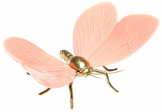 Ceramic figurine "Butterfly", pink version