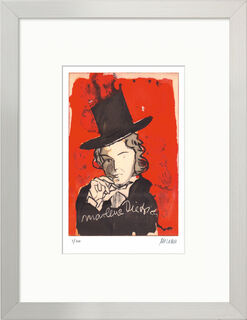Picture "Marlene Dietrich - I Am the Naughty Lola" (2020), framed by Armin Mueller-Stahl