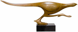 Skulptur "Rennender Fasan", Bronze braun