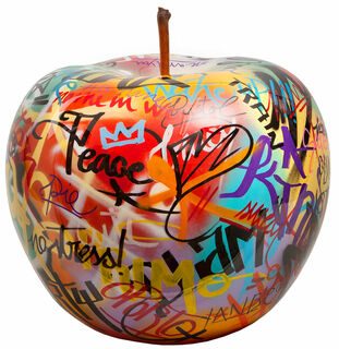 Ceramic object "Apple Graffiti" by Bruno