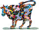 Escultura de pie de doble cara "Vaca Shalva" de David Gerstein