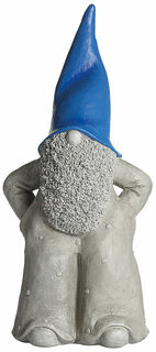 Garden sculpture "Gnome with Blue Cap" (height 25 cm)