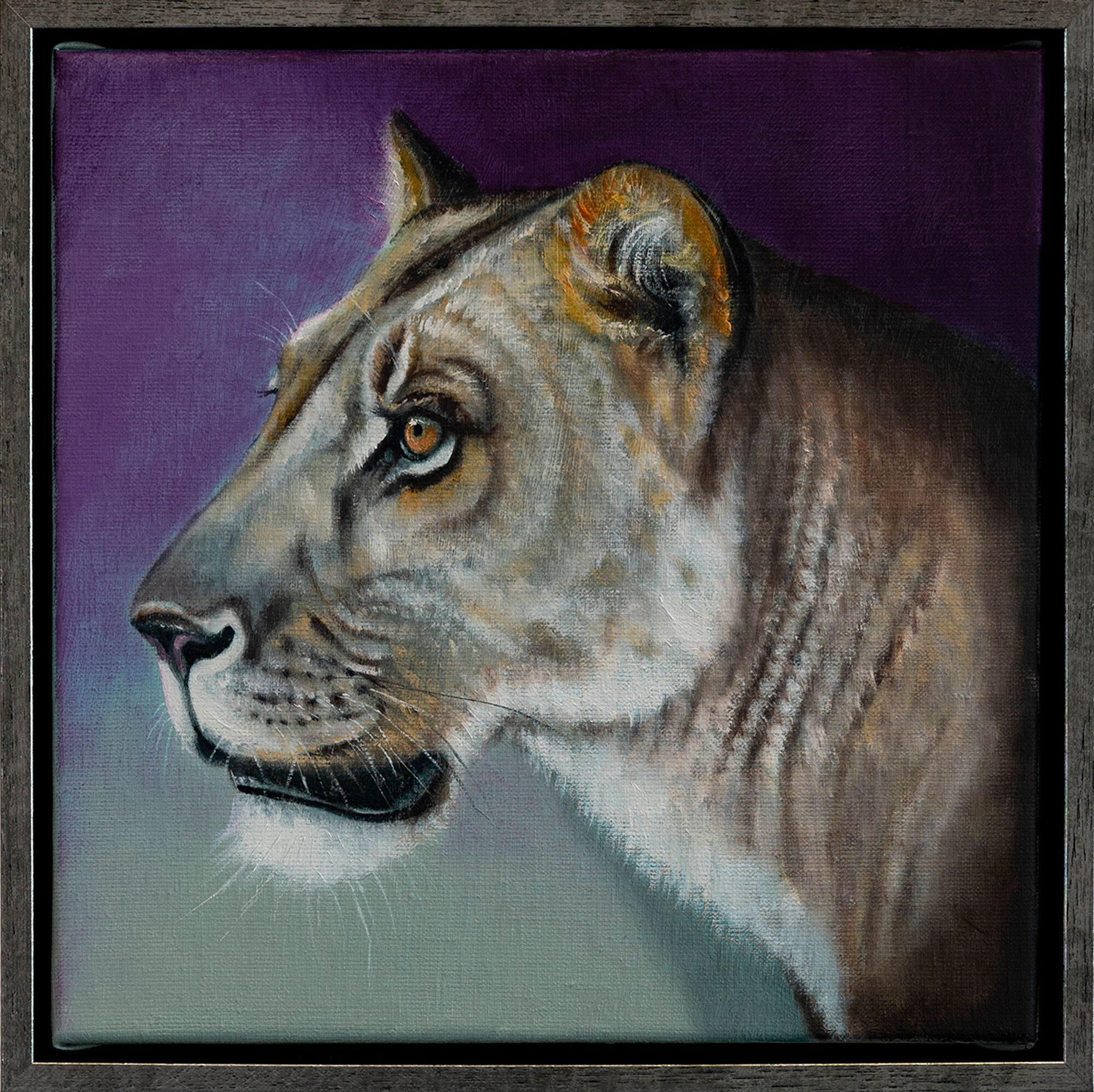 Picture "Series Animal Portrait I Lioness" (2022) (Unique piece) by Lezzueck Coosemans