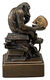 Skulptur "Affe mit Schädel" (1892-93), Version in Kunstbronze von Wolfgang Hugo Rheinhold