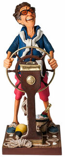 Caricature "Weekend Captain", cast hand-painted