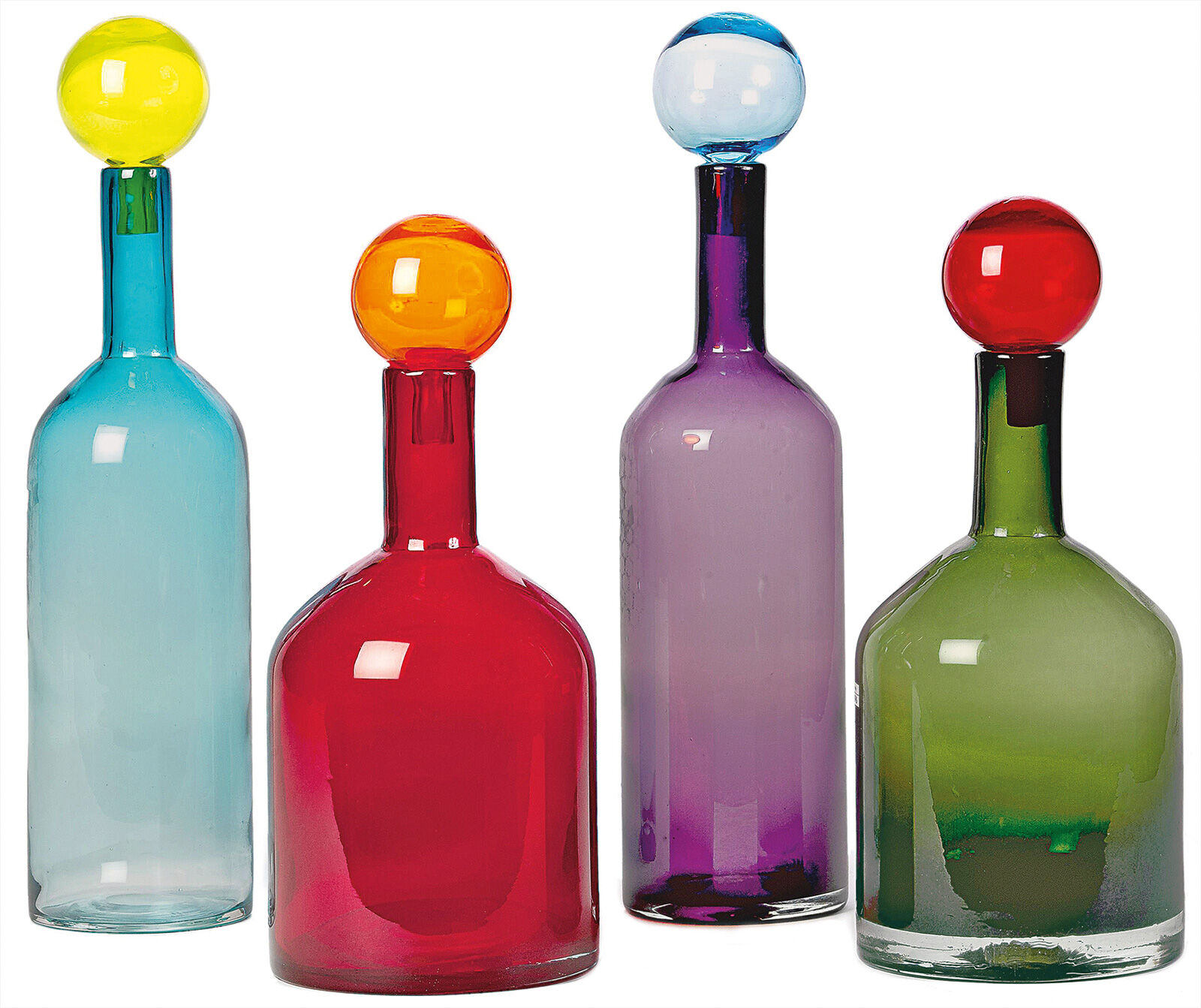 Flaskesæt med 8 dele "Bubbles & Bottles", farverig version von Pols Potten