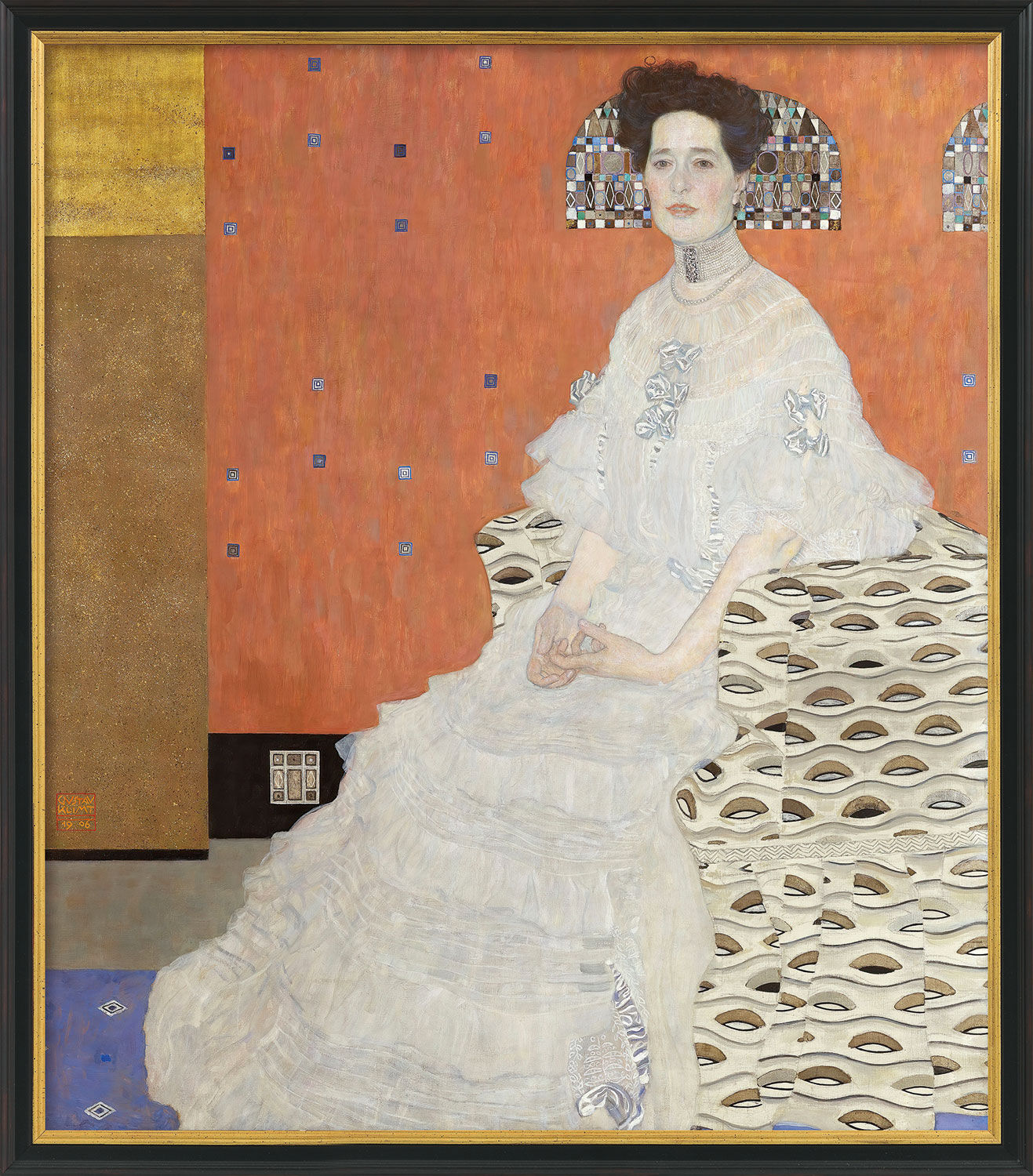 Tableau "Portrait de Fritza Riedler" (1906), encadré de Gustav Klimt