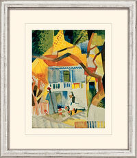 Bild "Innenhof des Landhauses in St. Germain" (1914), gerahmt