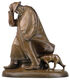 Skulptur "Schäfer im Sturm" (1908), Reduktion in Bronze von Ernst Barlach