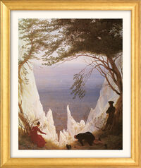 Picture "Chalk Cliffs on Rügen" (1818), golden framed version