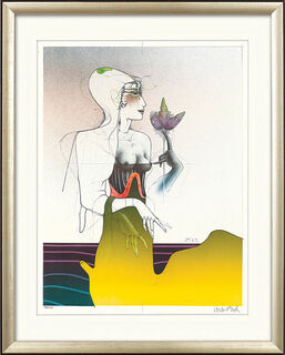 Picture "Euphrosyne" - from graphic series "Three Graces", framed