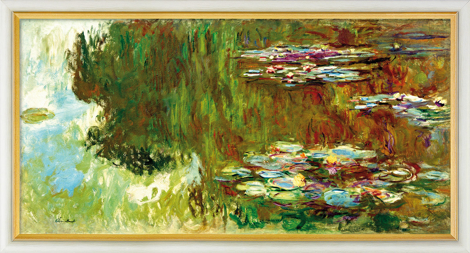 Bild "Le bassin aux nymphéas" (1917-1919), gerahmt von Claude Monet