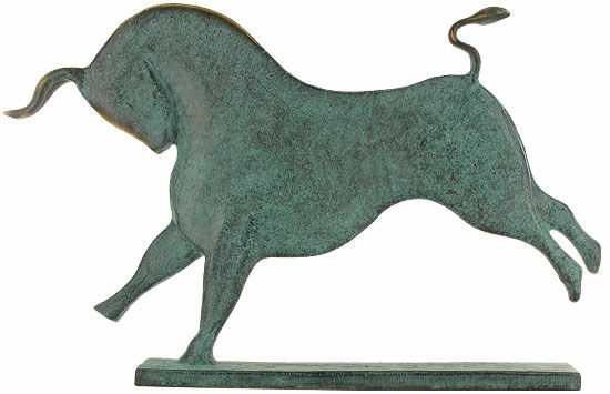 Skulptur "Stier", Bronze von Raimund Schmelter