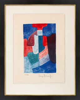 Obraz „Composition bleue, verte et rouge“ (1969)
