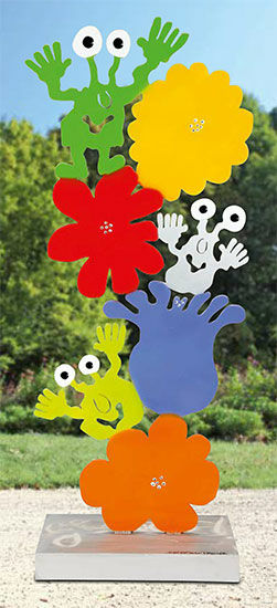 Gartenskulptur "Monster-Blumentanz" von Patrick Preller