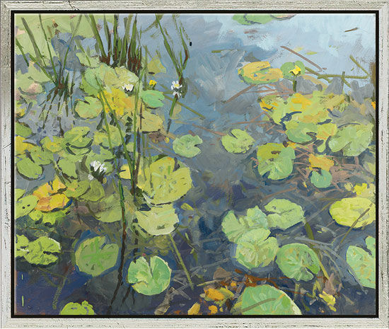 Billede "Water Lilies II, Zehdenick" (2010), indrammet von Frank Suplie