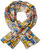 Zijden sjaal "Compositie in ovaal met kleurvlakken 1"