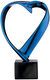 Sculpture "Sweetheart" (2022), cast version, metallic blue by Pierre-Paul Maillé