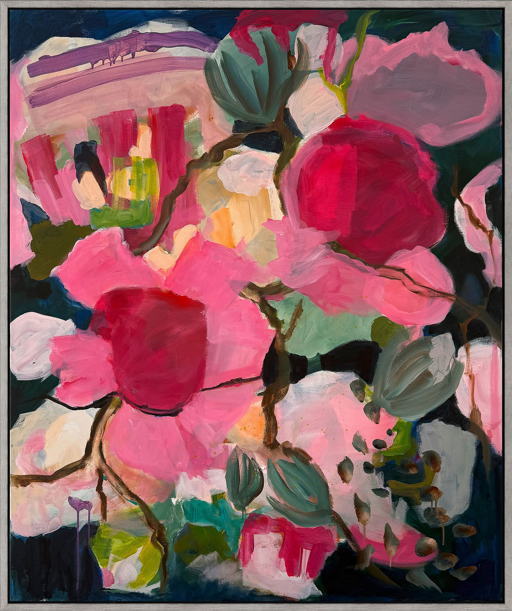 Bild "Kiss Pink" (2025) (Original / Unikat), gerahmt von Tanja Schmidt Osterkamp