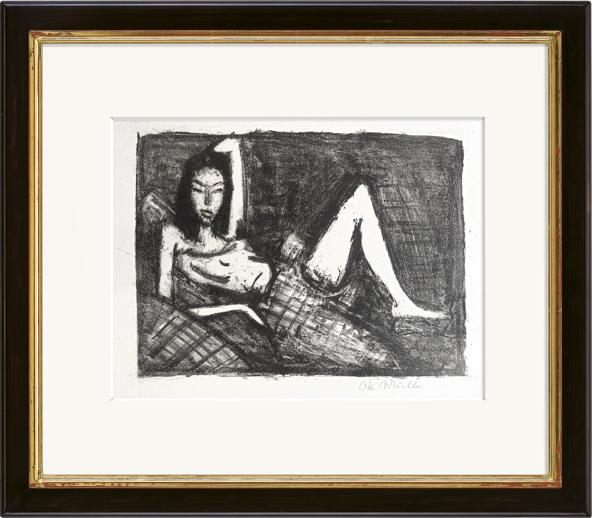 Picture "Girl on the Sofa" (1921/22) by Otto Mueller