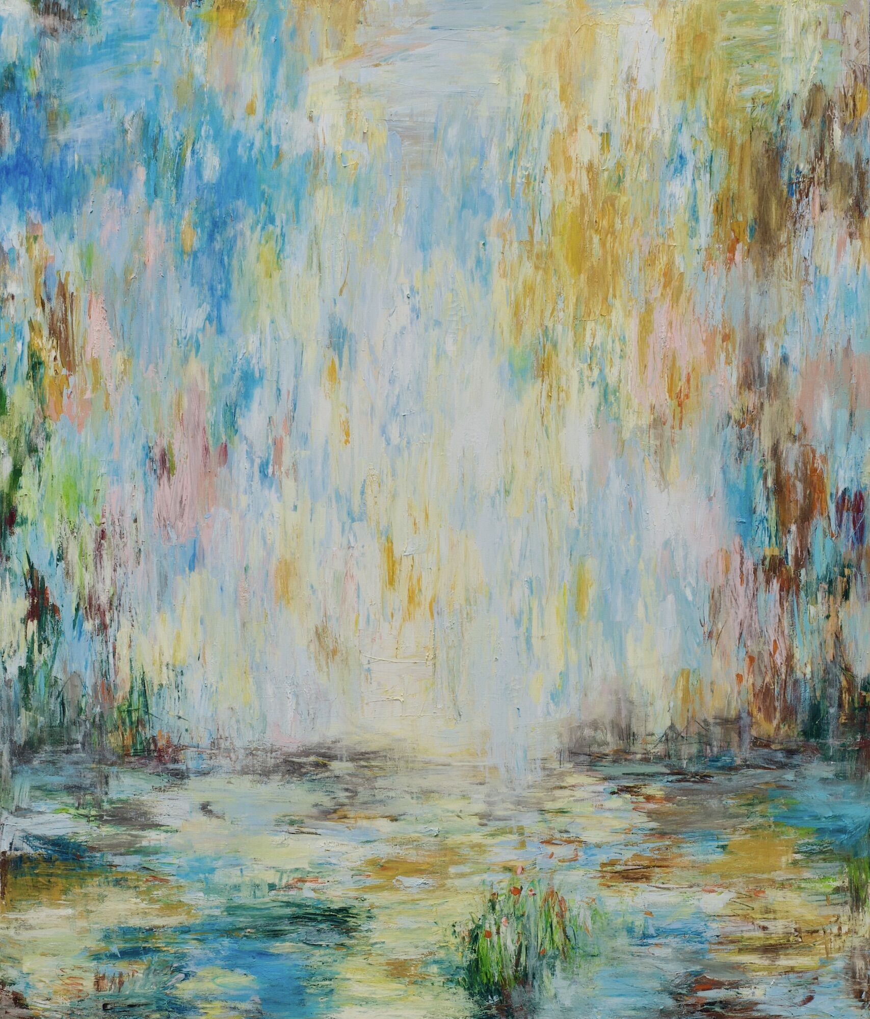 Picture "Summer by the River IIIA" (2022) (Unique piece) by Dagmar Vogt