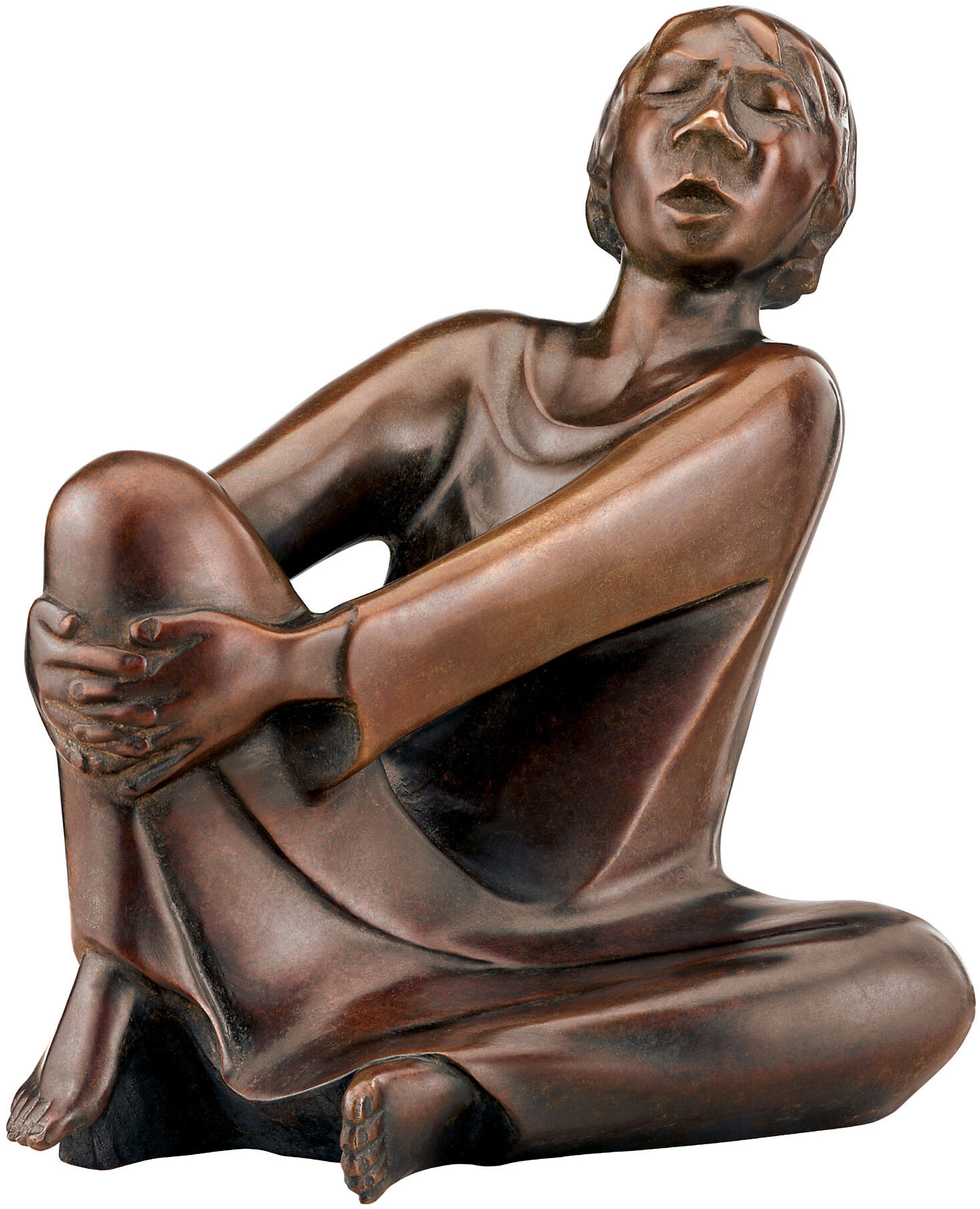 Sculptuur "De zingende man" (1928), reductie in brons, hoogte 20 cm von Ernst Barlach