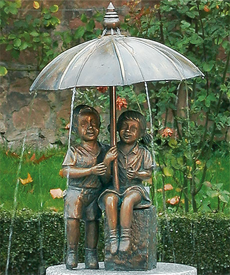 Garden sculpture / gargoyle "Rainy Day", bronze