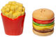 Peper- en zoutstel "Burger and Fries", keramiek