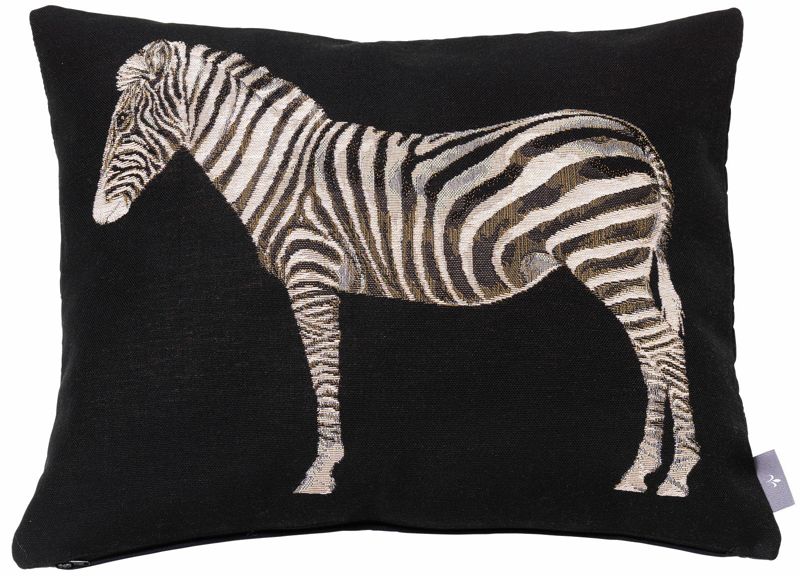 Kissenhülle "Zebra", schwarze Version