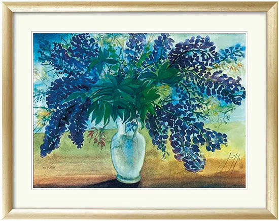 Picture "Bouquet of Flowers" (2001), framed by Günter Grass