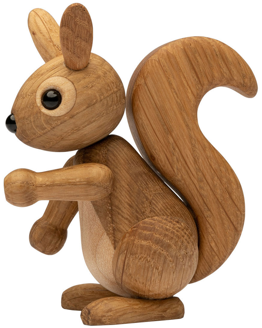 Drewniana figurka "Squirrel Baby Peanut" - Design Chresten Sommer autorstwa Spring Copenhagen