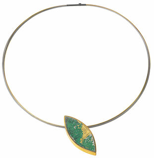 Necklace "Ellipse", green version by Kreuchauff-Design