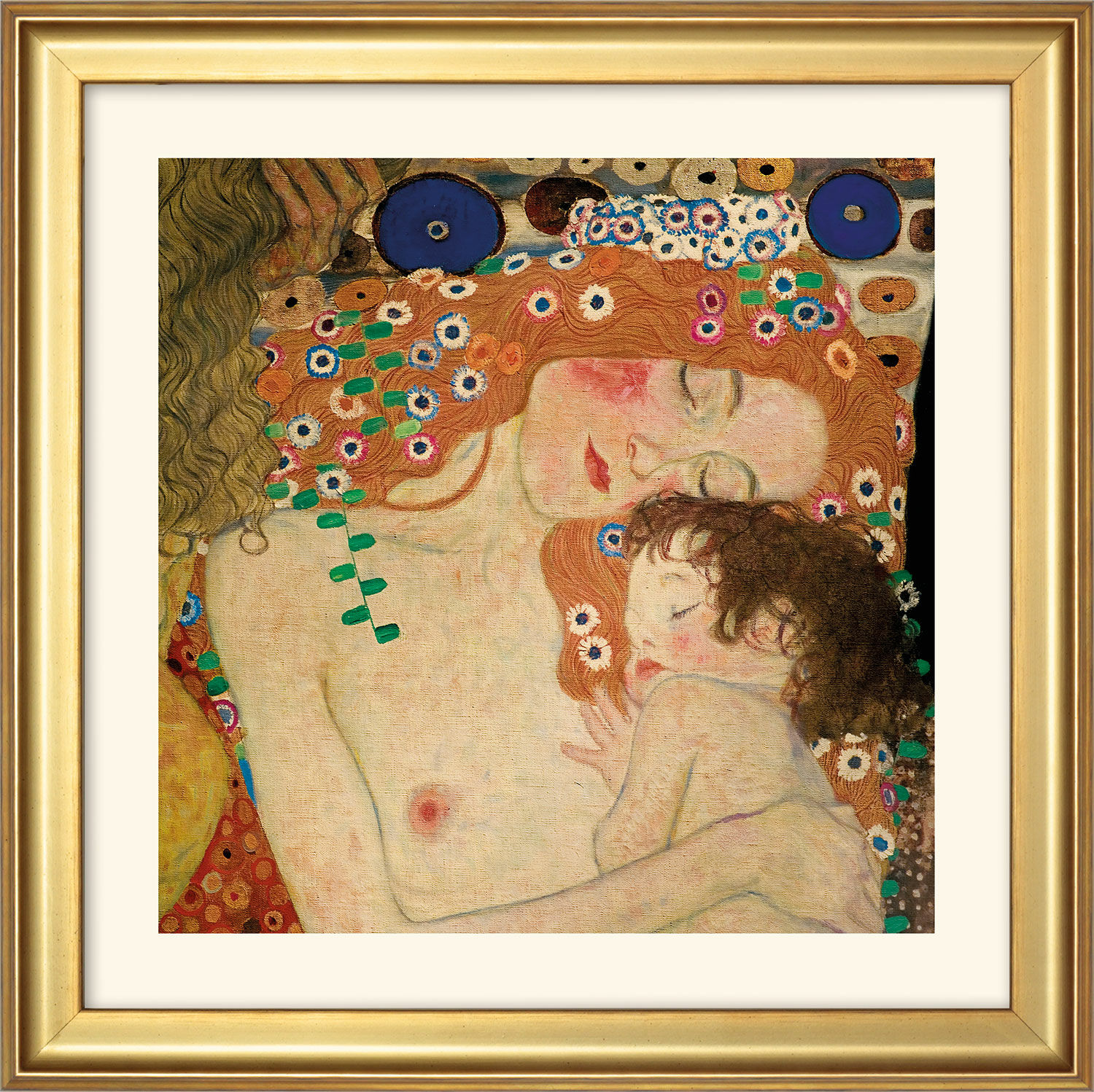 Bild "Mutter und Kind" (1905), gerahmt von Gustav Klimt