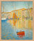 Bild "La Bouée rouge (Die rote Boje im Hafen von Saint-Tropez)" (1895), Version naturfarben gerahmt