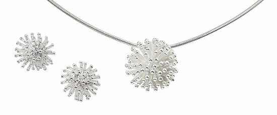 Jewellery set "Silver Spikes"