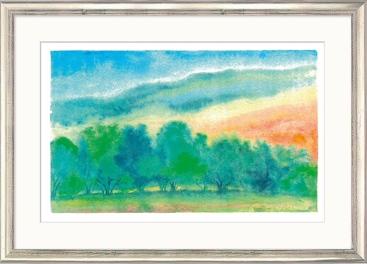 Quadro "Sera a Møn" (2009), versione con cornice color argento di Günter Grass