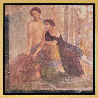 Mural from Pompeii: Picture "Two Women", framed