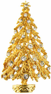Christmas brooch "Gold Glitter"
