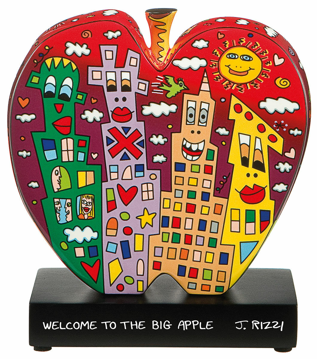 Objet en porcelaine "Welcome to the big apple" (Bienvenue dans la grande pomme) von James Rizzi