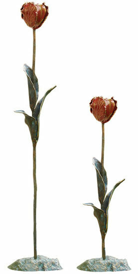 Lot de 2 objets de jardin "Tulipes"