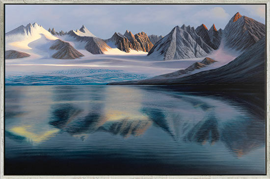 Tableau "Glacial Lake" (2012), encadré von Michael Krähmer