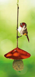 Garden object / hanging decoration "Fat Ball Holder With Goldfinch"